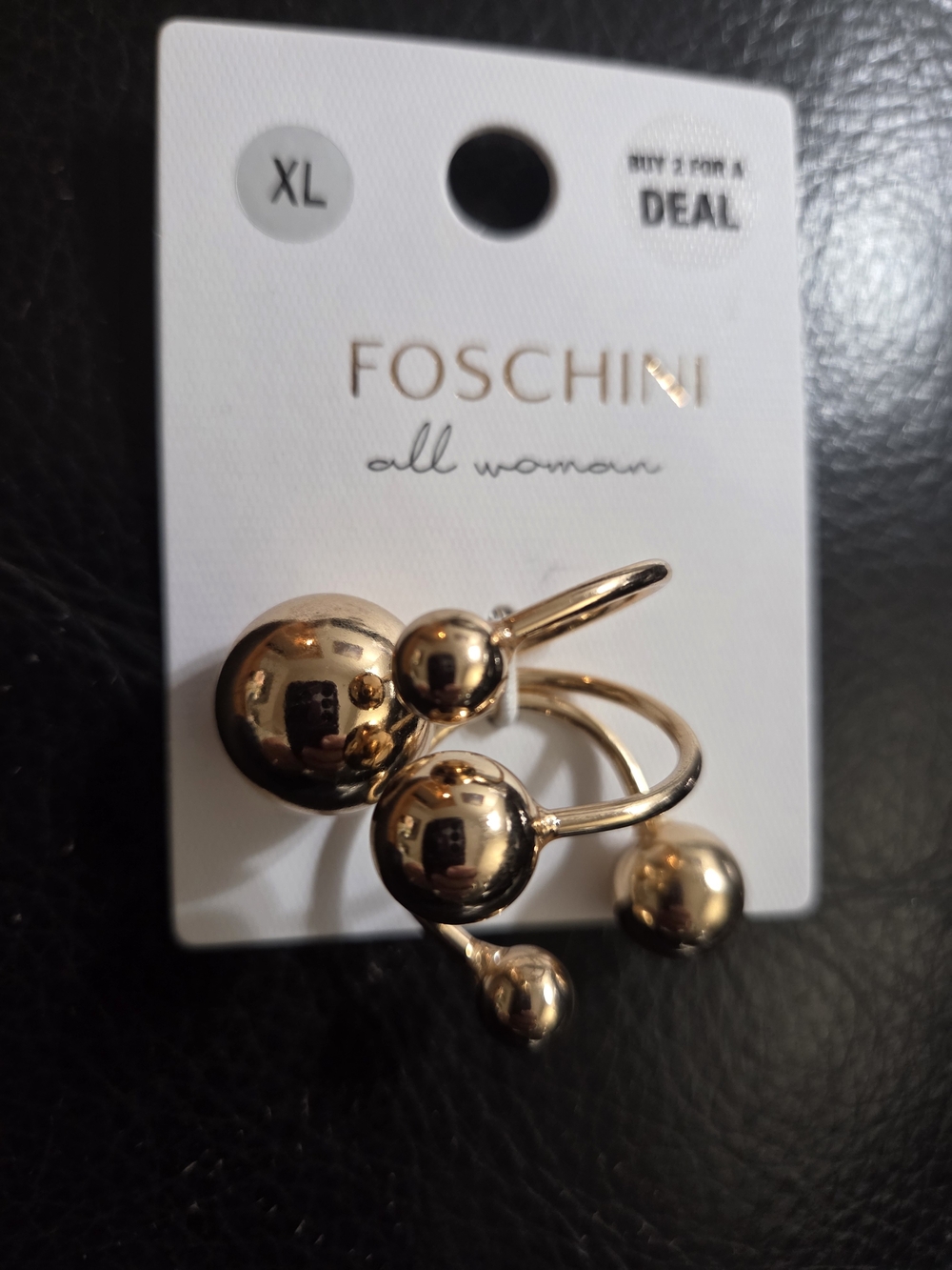 Gold-Tone Multi-Ball Statement Ring